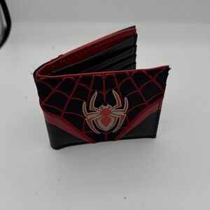 Spider-Themed Black and Red Wallet